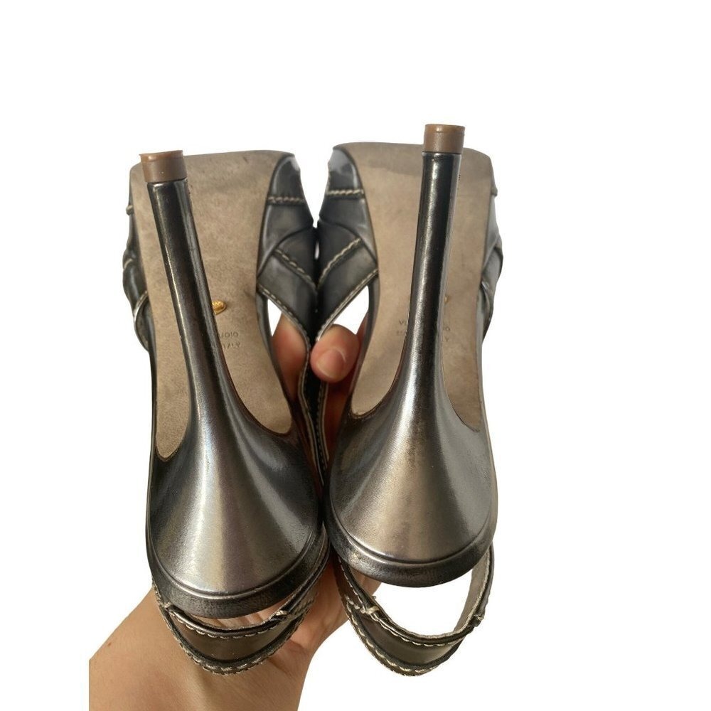 Sergio Rossi  sling‎ back peep toes stilettos shoes Women 36 - Picture 11 of 12